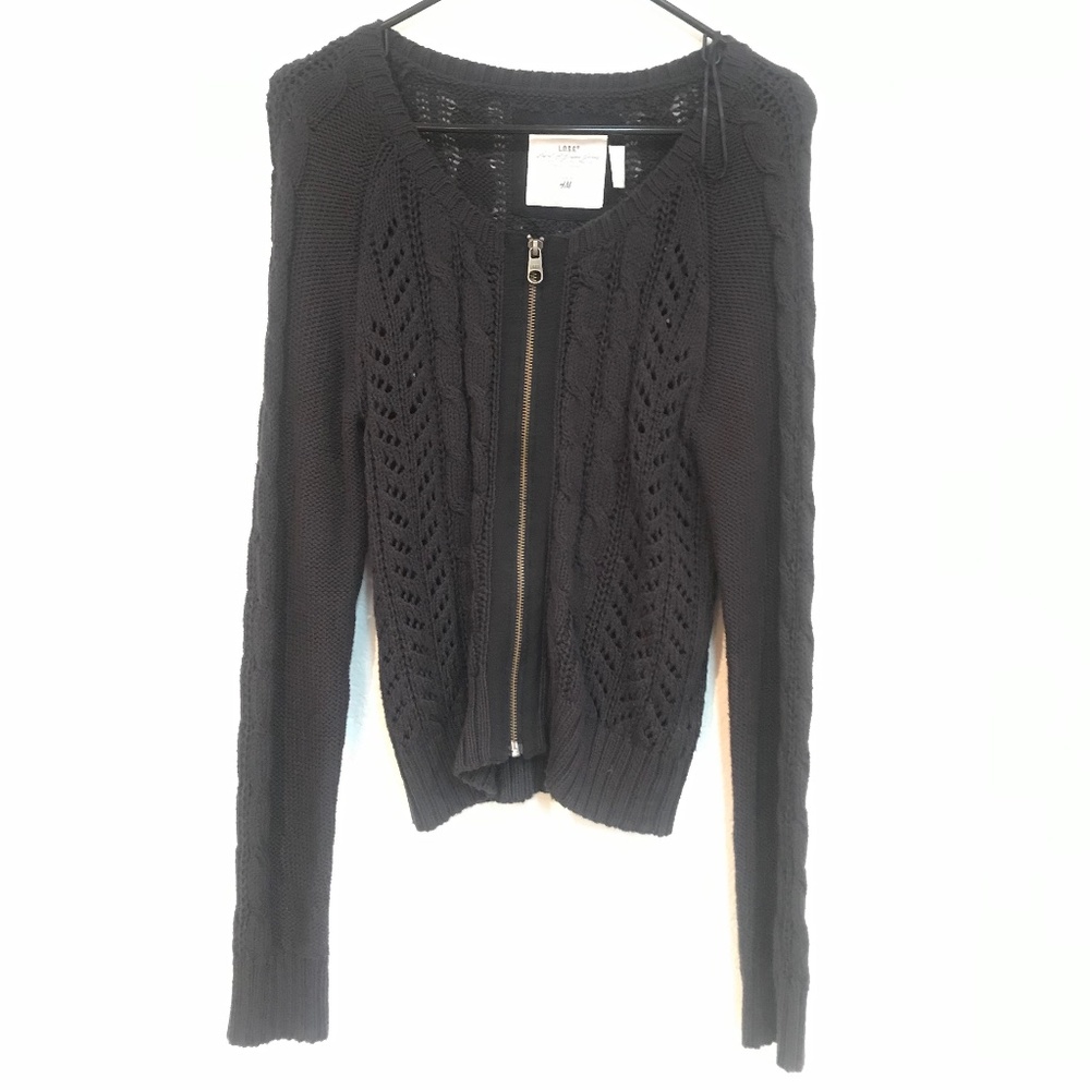 H&M Zip up Cable knit Cardigan